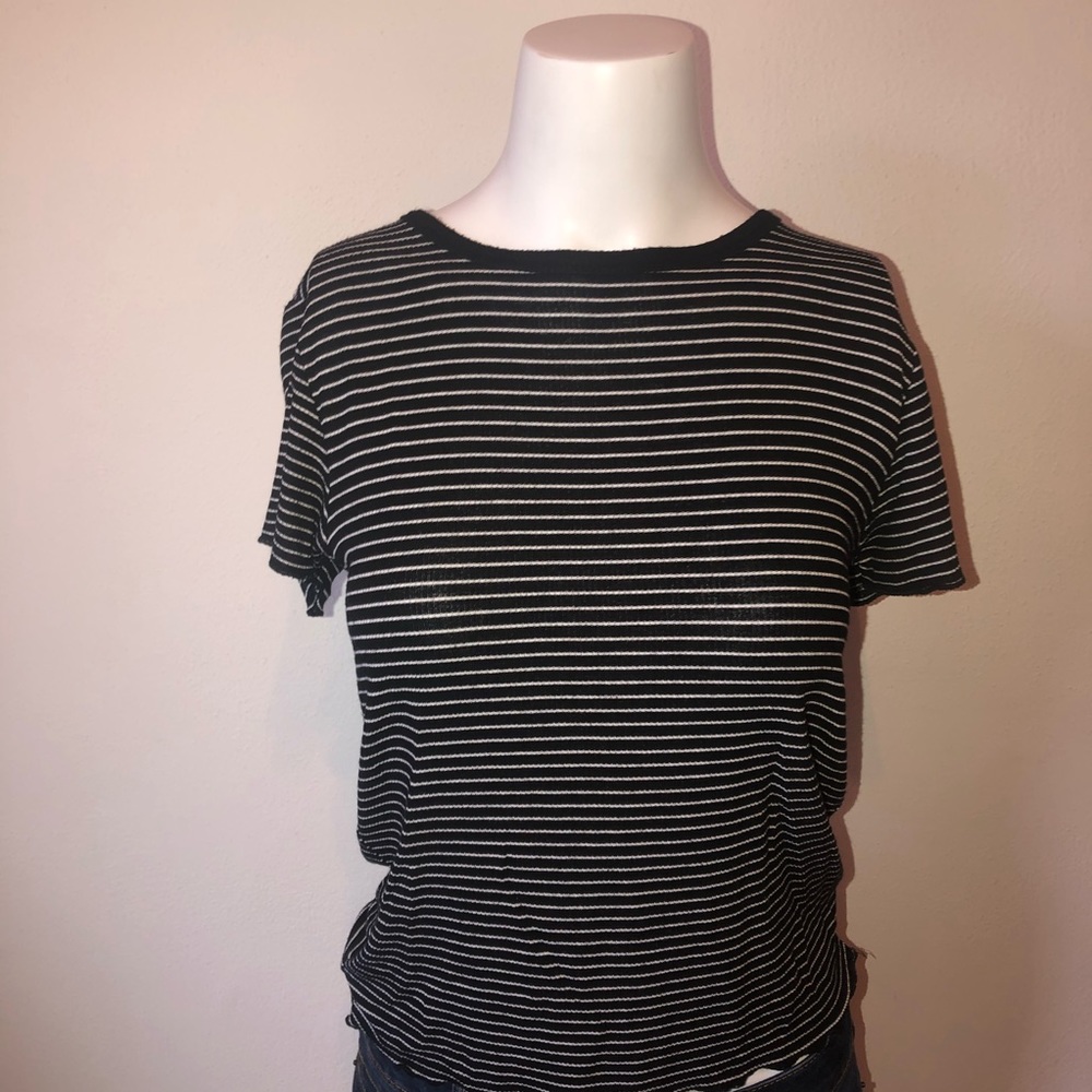 Striped Black and White Tee